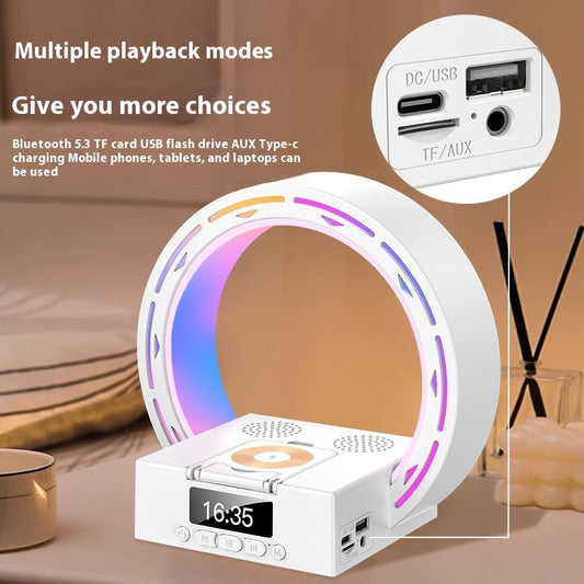 4 In 1 Wireless Bluetooth Speaker Wireless Charging Pad Bedside Lamp