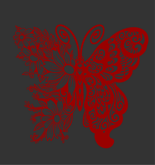 Crimson Flutter Basic Bedding Set