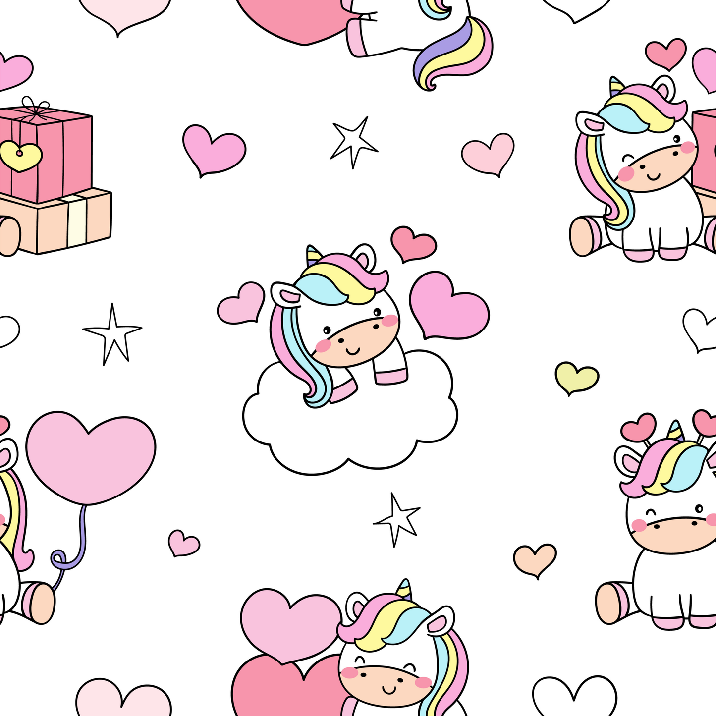 Unicorns of Love Wrapping Paper