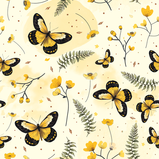 Butterflies & Sunflowers Basic Bedding Set