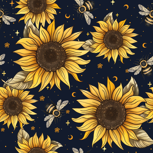 Sunflowers & Bees Basic Bedding Set