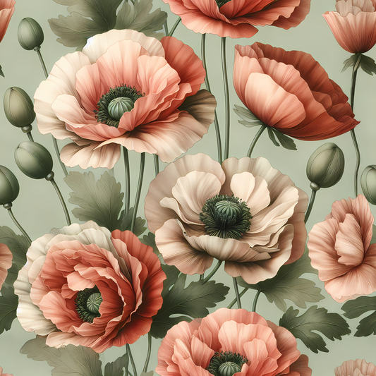 Blushing Poppy Basic Bedding Set