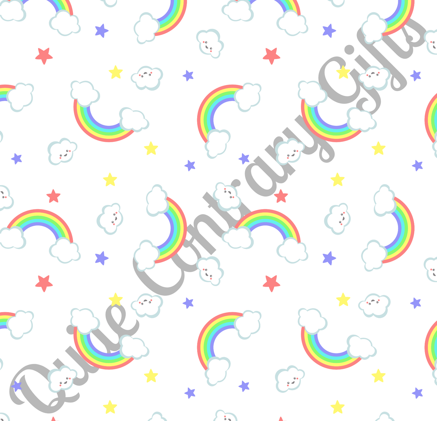 Rainbow Smiles & Stars Microfiber Duvet Cover