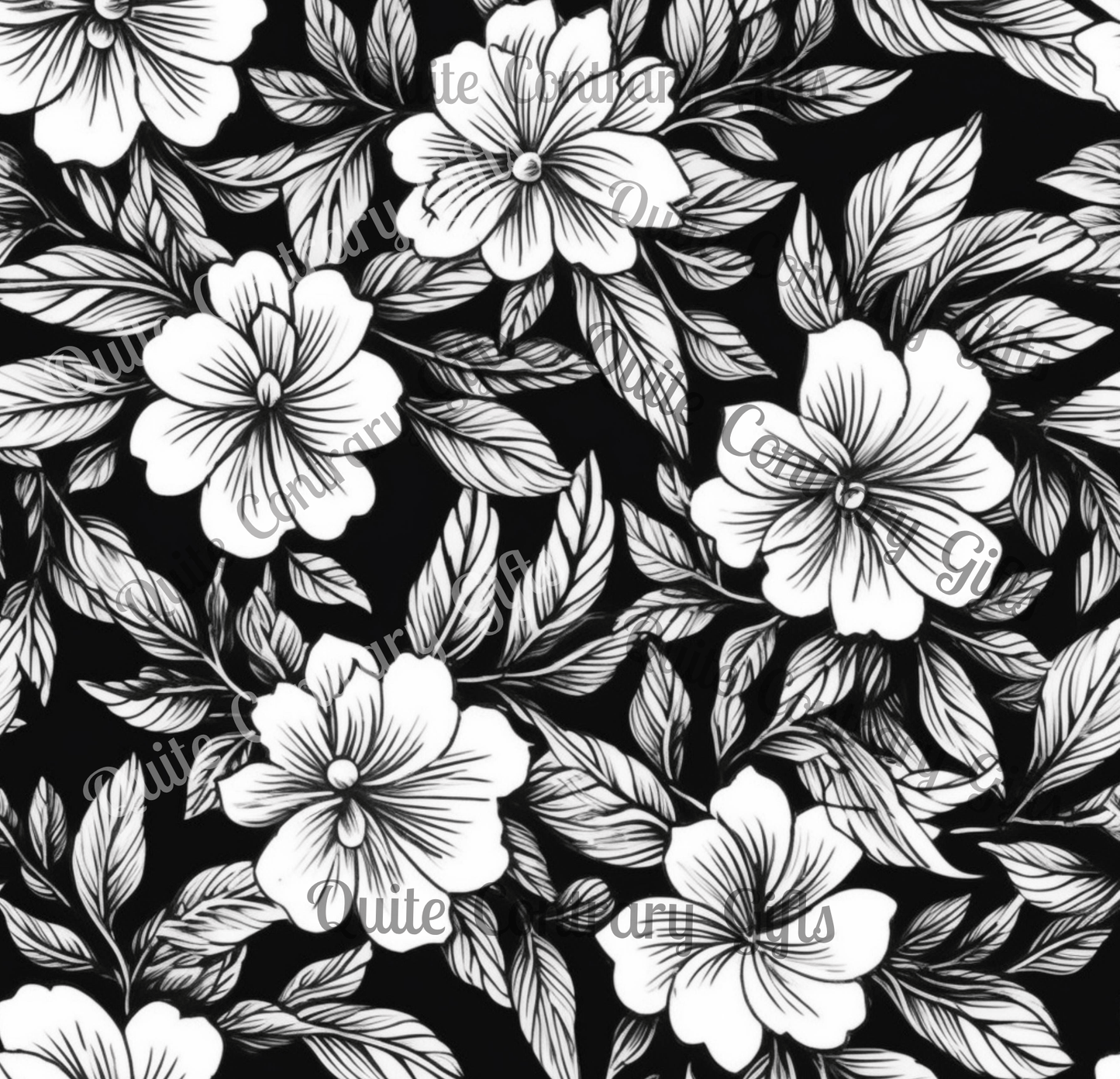 Monochrome Paradise Bloom Microfiber Duvet Cover