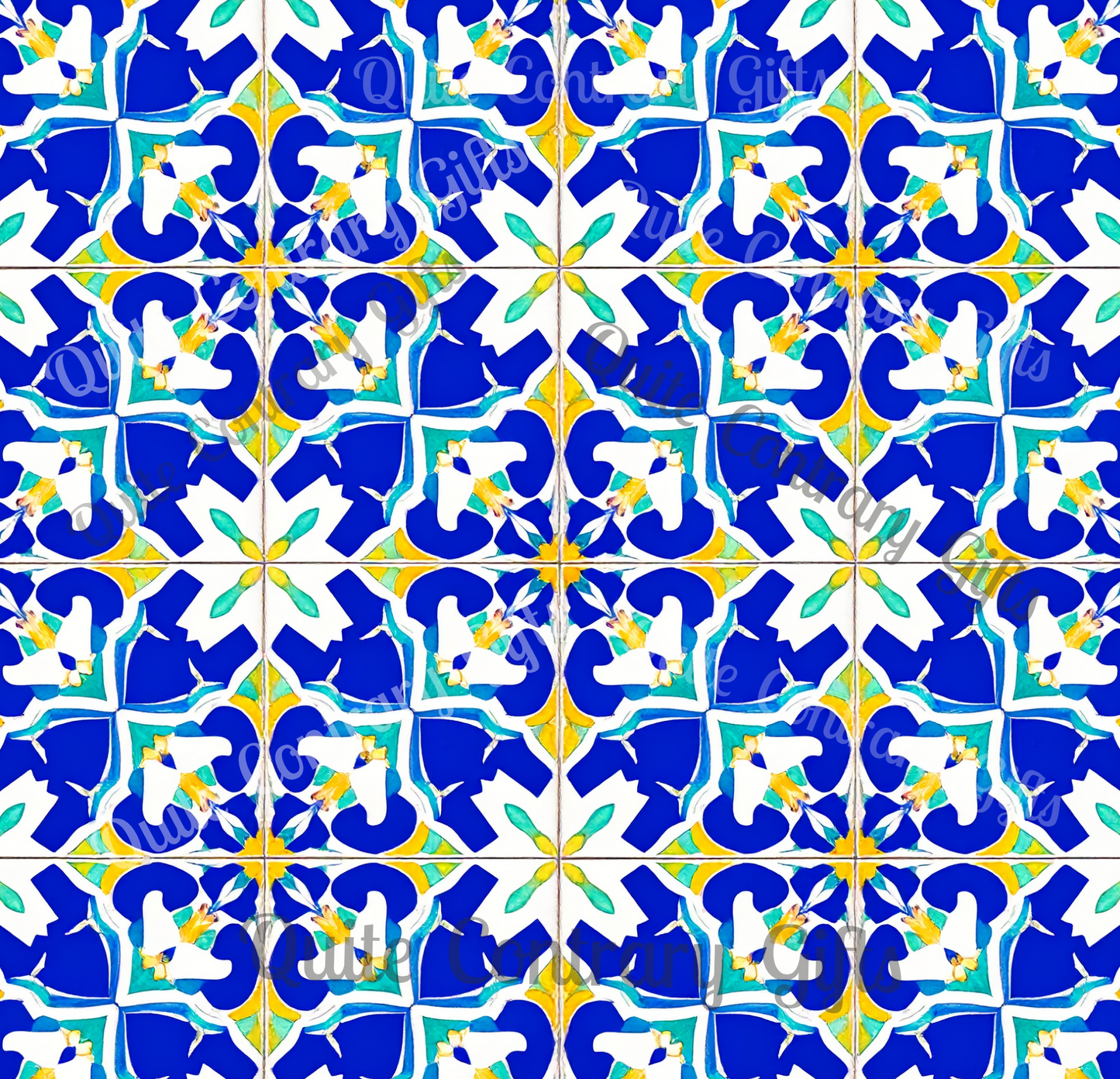 Blue Horizon Mosaic Microfiber Duvet Cover