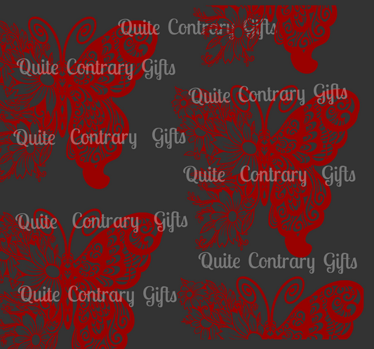 Crimson Flutter Basic Bedding Set
