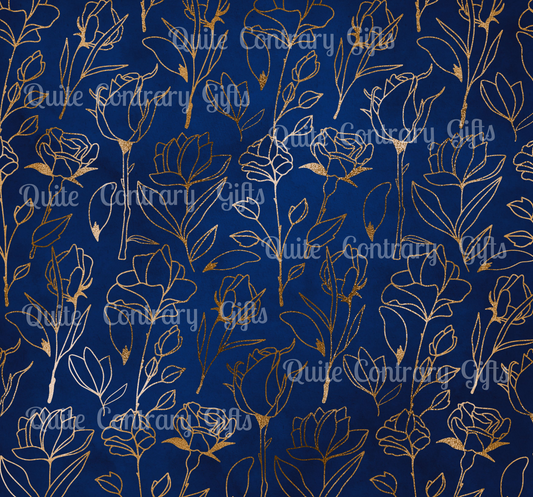 Sapphire Gilded Garden Duvet Bedding Set