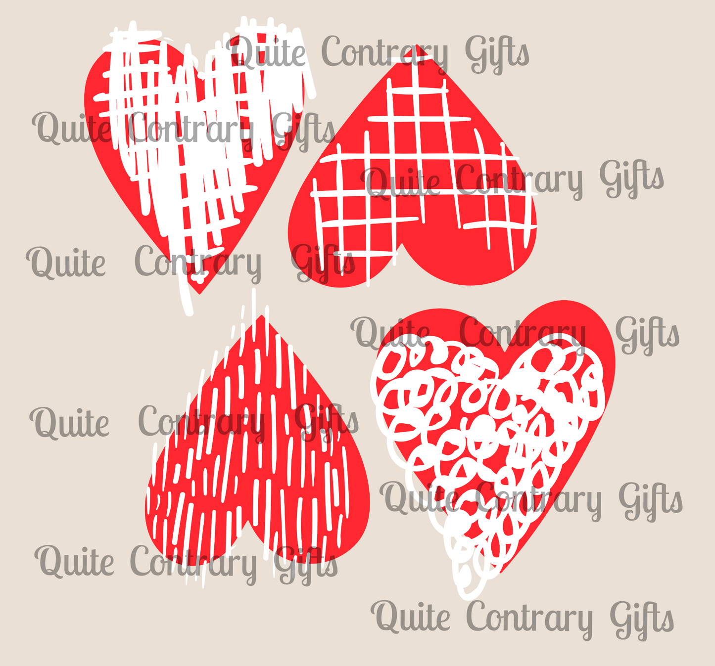 Doodle Hearts Microfiber Duvet Cover