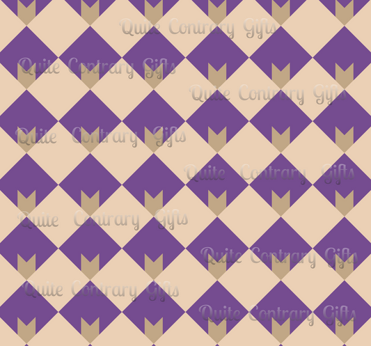 Diamond Bloom-Amethyst & Cream Basic Bedding Set