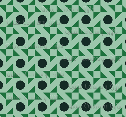 Emerald Pinwheels Duvet Bedding Set
