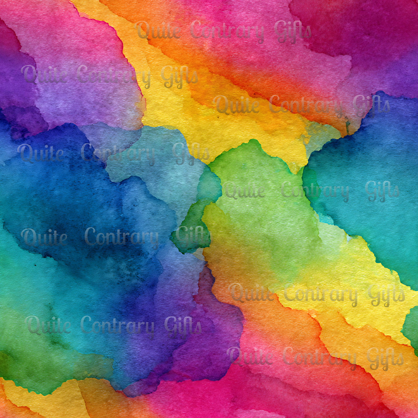 Rainbow Watercolors Microfiber Duvet Cover