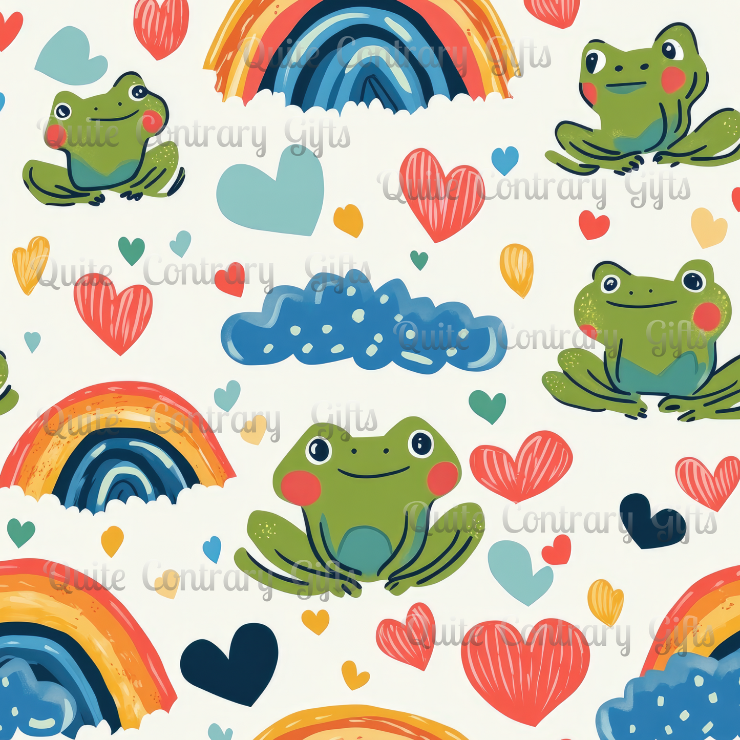 Ribbit Rainbows Microfiber Duvet Cover