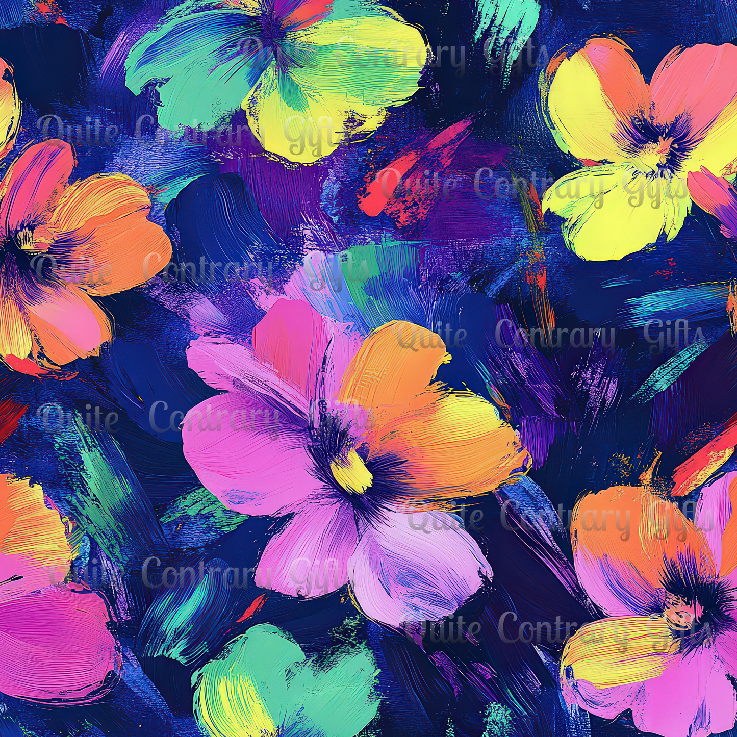 Watercolor Flowers Microfiber Duvet Cover