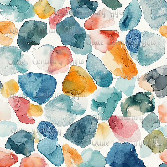 Watercolor Pebble Terrazzo Duvet Bedding Set