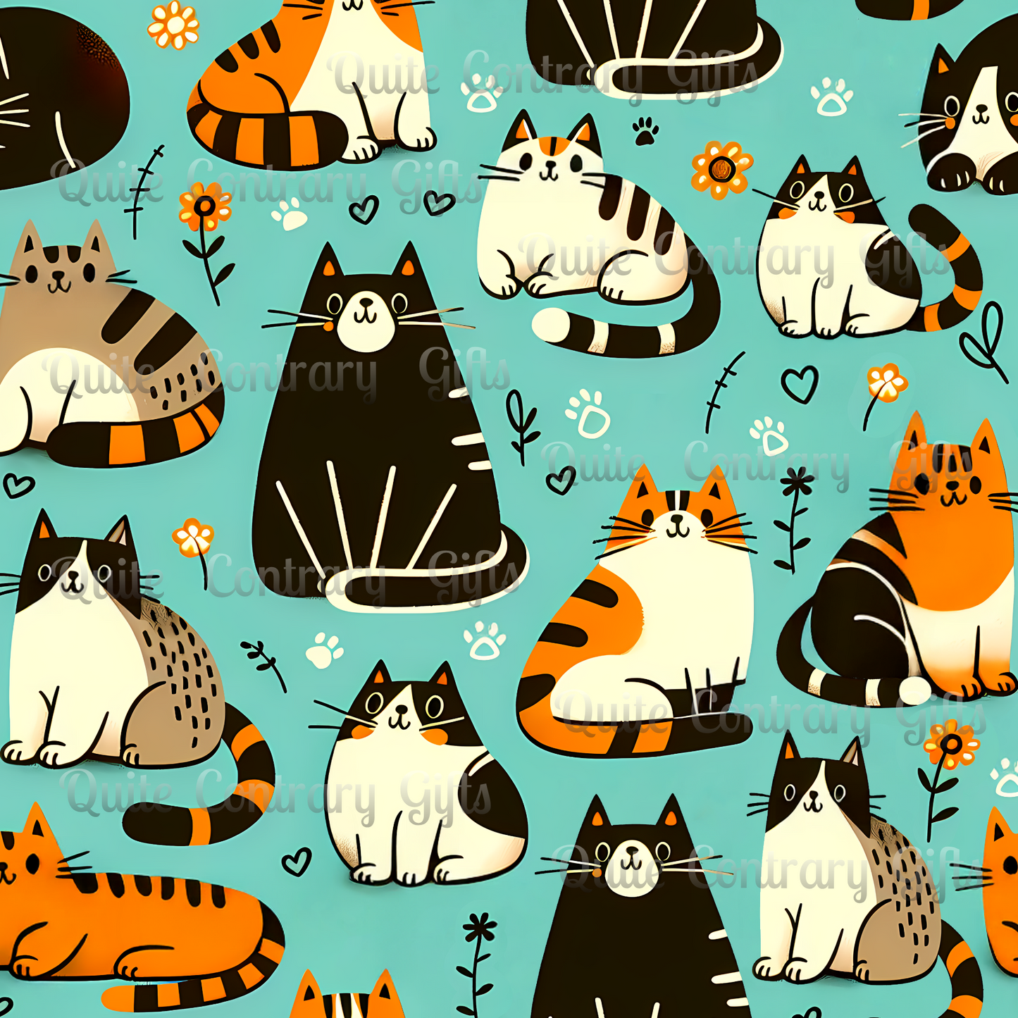 Whimsy Whiskers Microfiber Duvet Cover