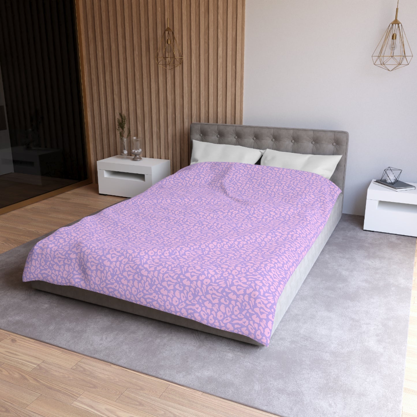 Cotton Candy Cheetah Microfiber Duvet Cover