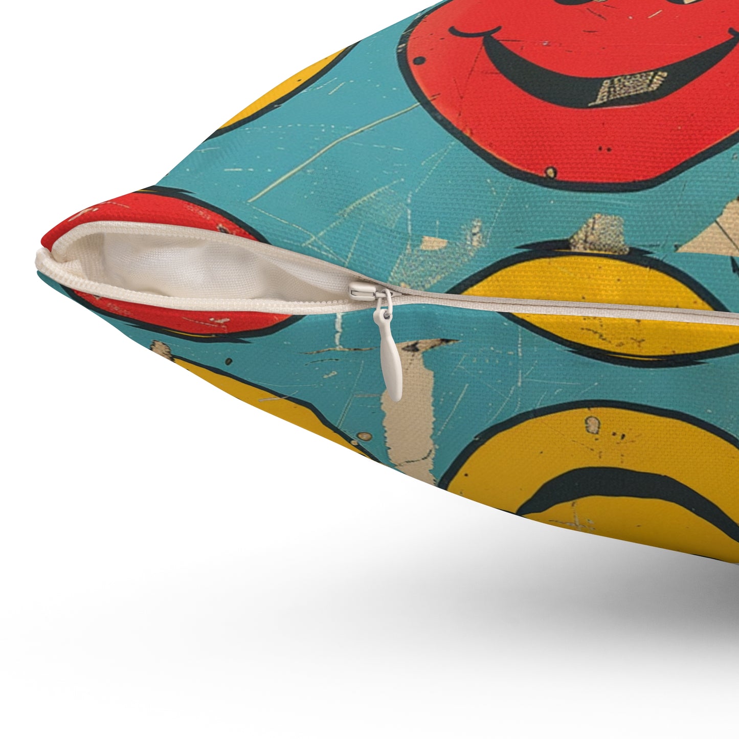 Retro Grins Throw Pillow