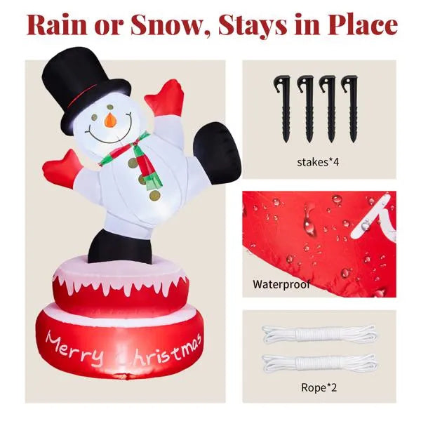 Spinning Snowman Inflatable – 4.8FT Lighted Christmas Decor
