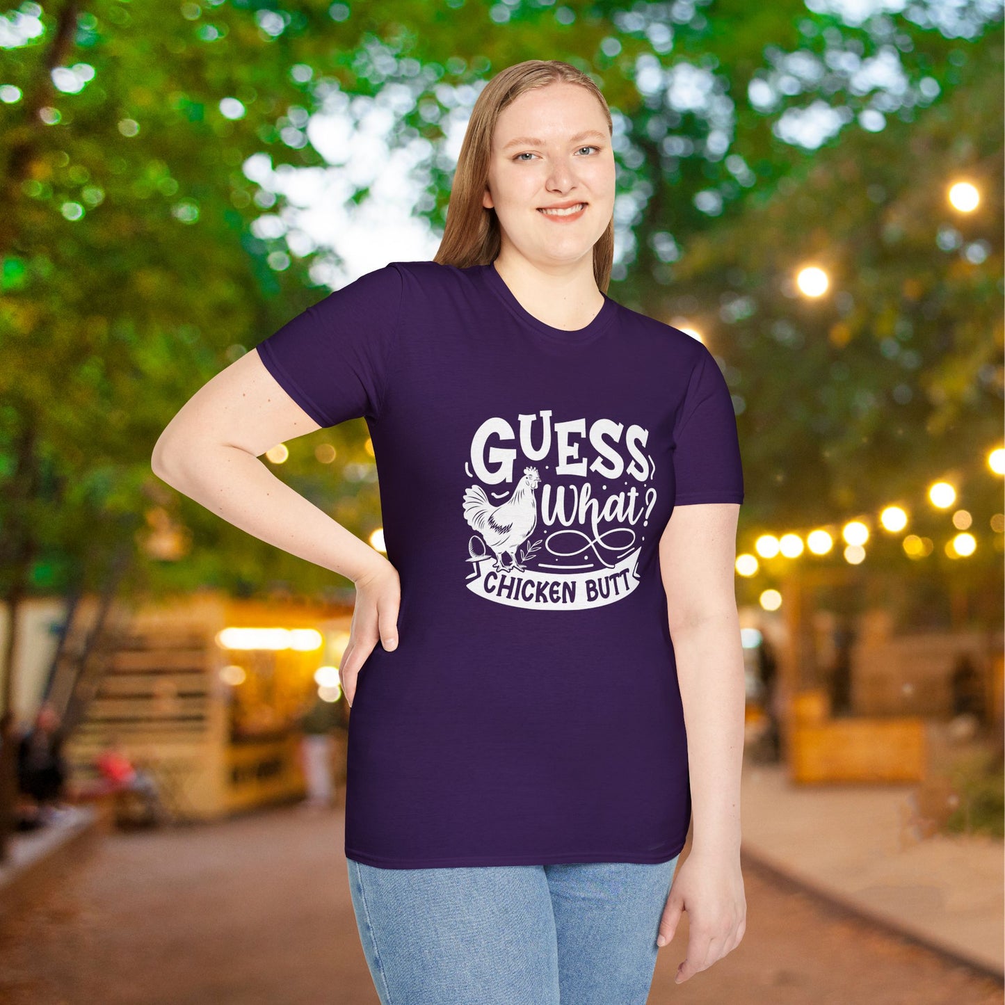 Guess What? Chicken Butt Adult T-shirt