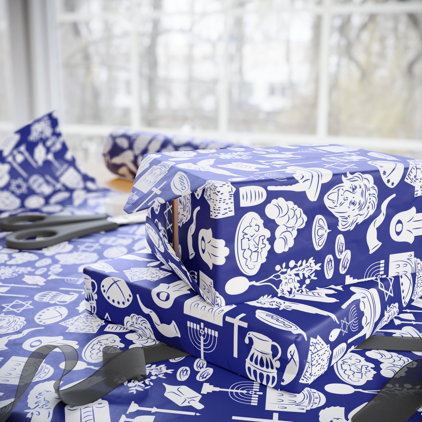 Mosaic of Light Hanukkah Wrapping Paper