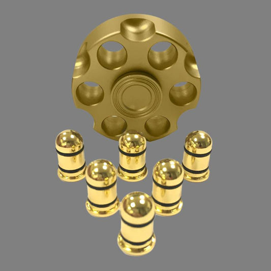 Brass Revolver-Style Spinner Fidget