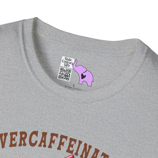 Overcaffeinated Mom's Club Adult T-shirt