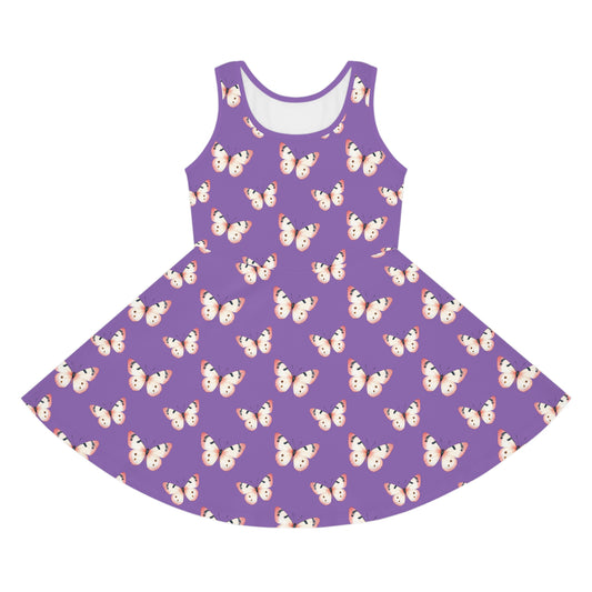 Lavender Flutter Girls' Sleeveless Sundress