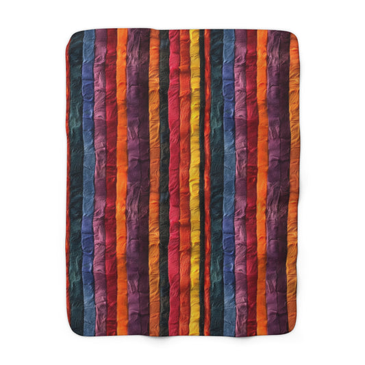 Vertical Vibes Sherpa Fleece Blanket