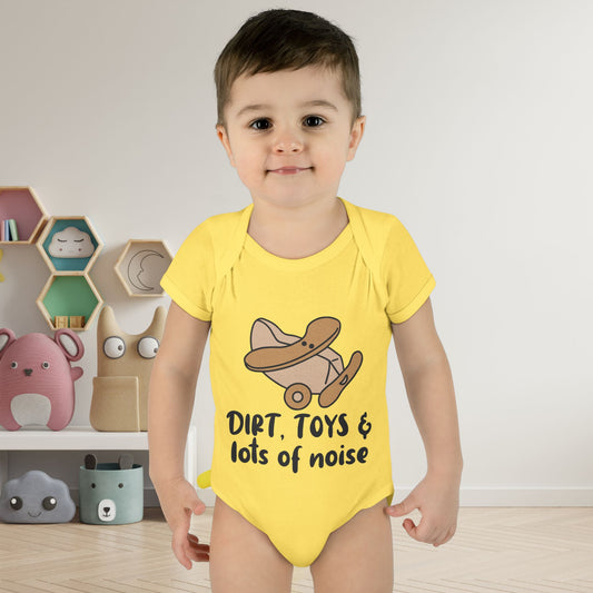 Dirt, Toys, & Lots of Noise Baby Rib Bodysuit