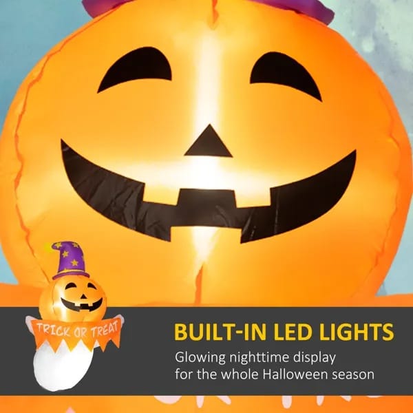 3.5FT Trick or Treat Ghost Halloween Window Inflatable