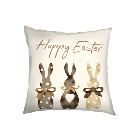 Easter Bunny Throw Pillowcase