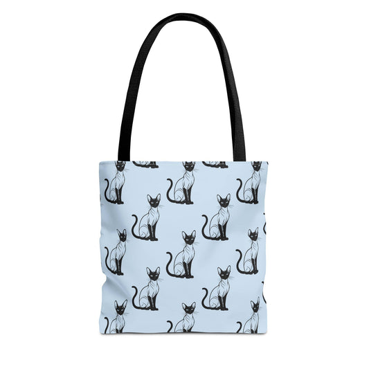 Siamese Charm – Ocean Breeze Canvas Tote Bag