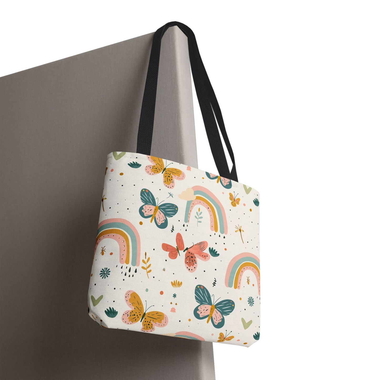 Whispering Wings & Rainbows Canvas Tote Bag