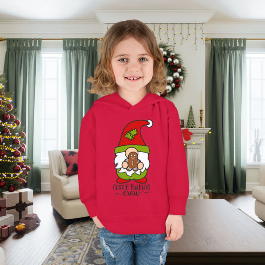 Cookie Baking Crew Gnome Toddler Pullover Fleece Hoodie