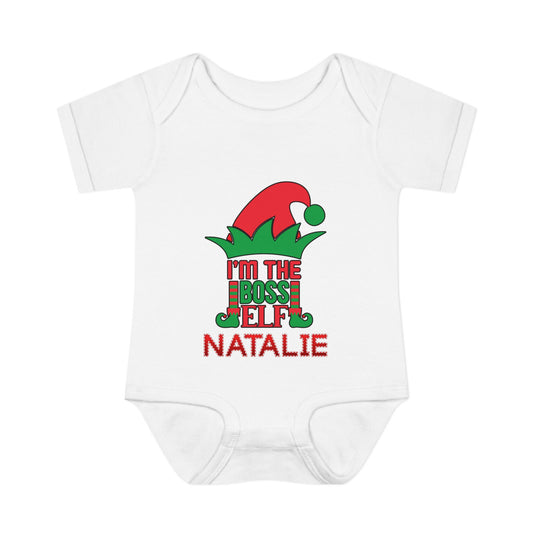 I'm The Boss Elf Infant Baby Rib Bodysuit