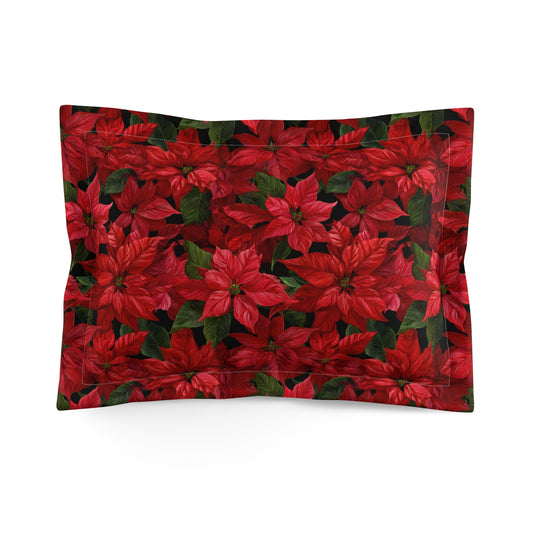 Crimson Noel Microfiber Pillow Sham