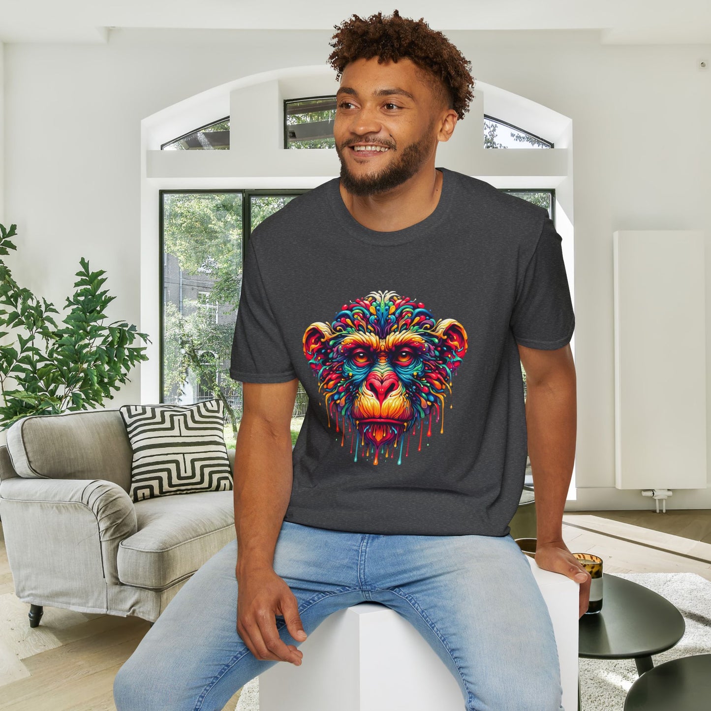 Colorful Chimp Adult T-shirt