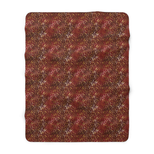 Royal Ember Blossoms Fleece Blanket