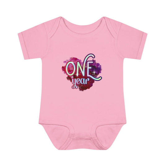 Stardust Baby Milestone Bodysuit-One Year