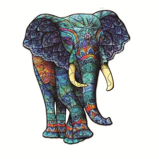 Majestic Elephant Wooden Puzzle Collection