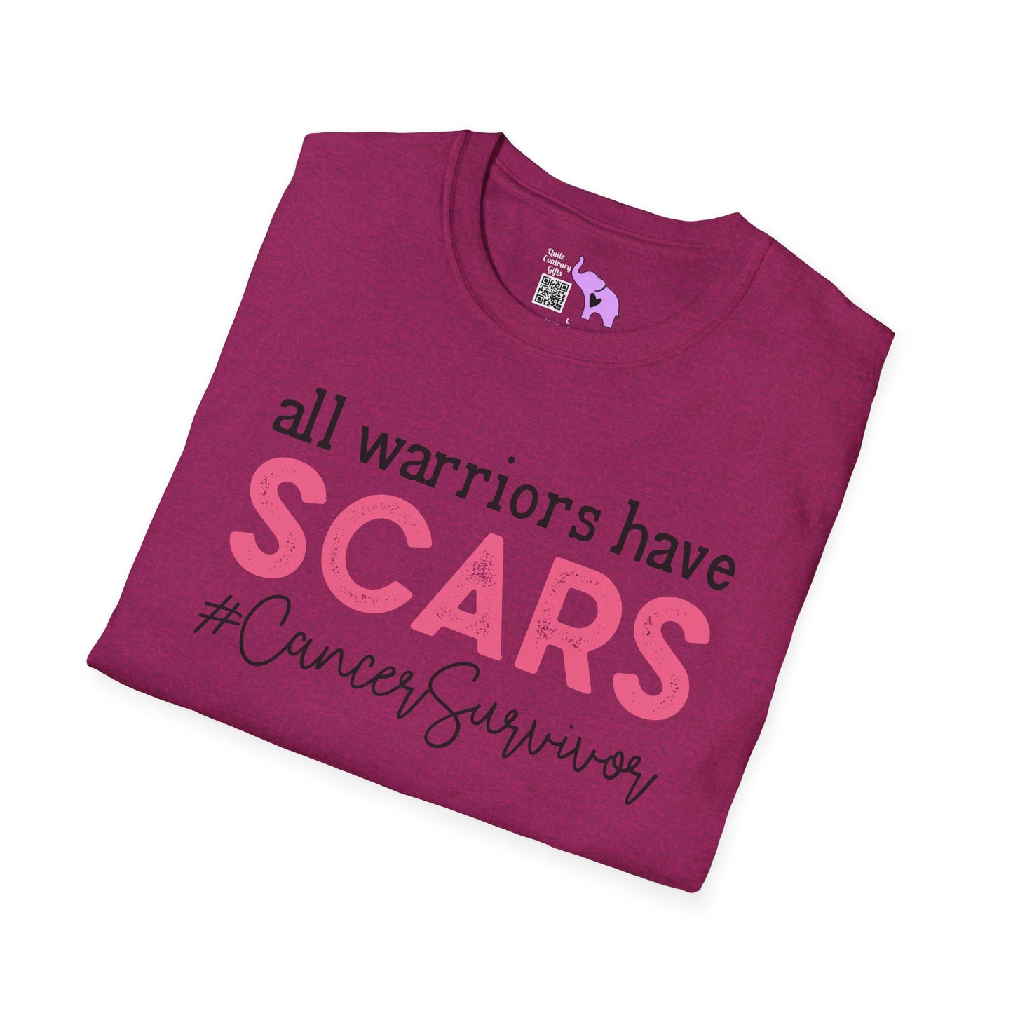 All Warriors Have Scars #CancerSurvivor Adult T-shirt