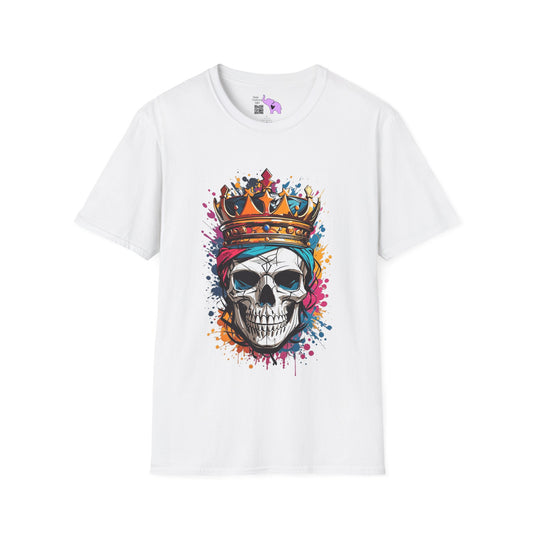 Colorful Crowned Skull Adult T-shirt