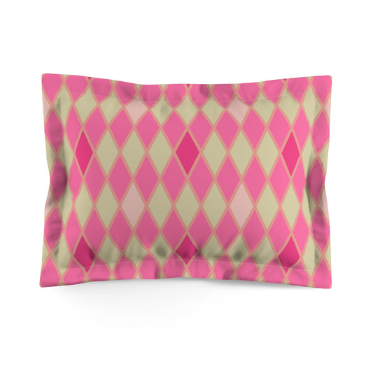 Pink Harlequin Microfiber Pillow Sham