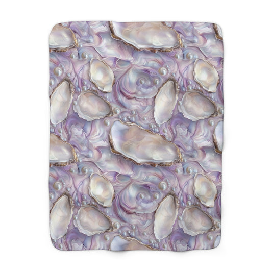 Purple Opalescent Dreams Sherpa Fleece Blanket
