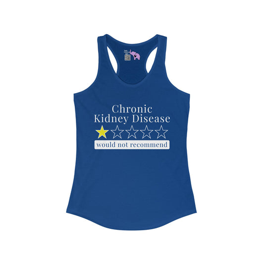 Chronic Kidney Disease 1 Star Would Not Recommend Women's Ideal Racerback Tank