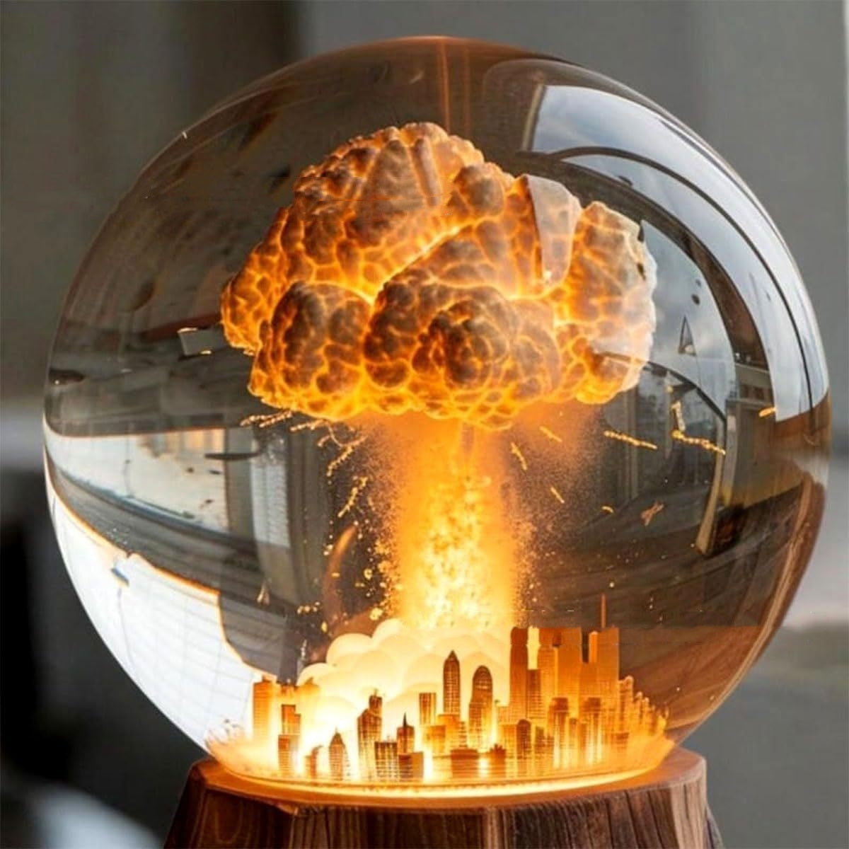 Mushroom Cloud Explosion LED Globe Lamp