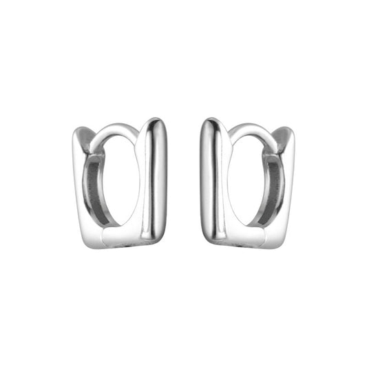 Sterling Silver Geometric Square Earclip Earring