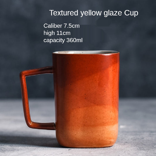 Handmade Stoneware-Style Ceramic Coffee Mug Large Capacity