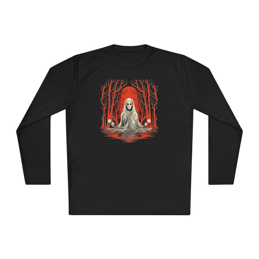 Creepy Ghost 6 Adult Long Sleeve Tee