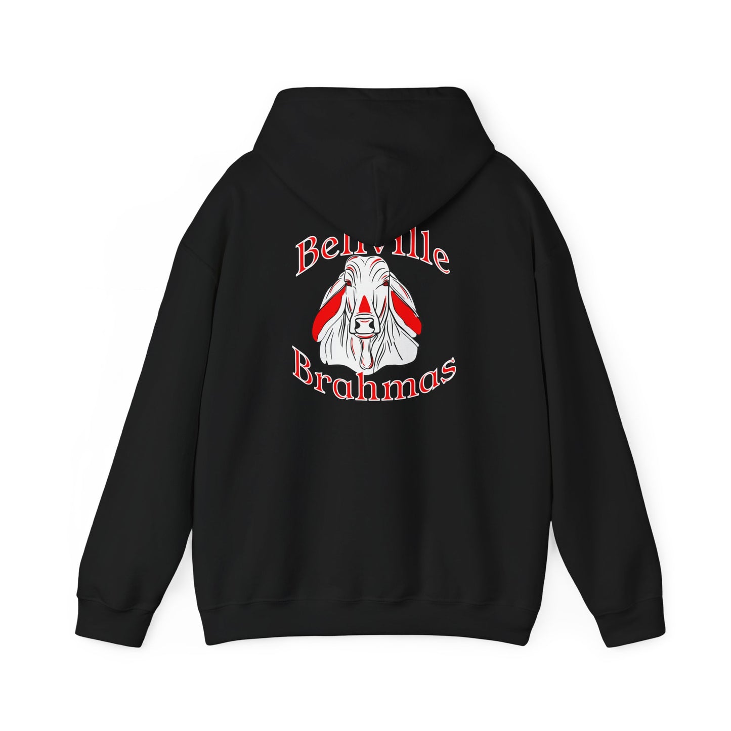 ""Bellville Brahmas Mascot Adult Heavy Blend™ Hooded Sweatshirt